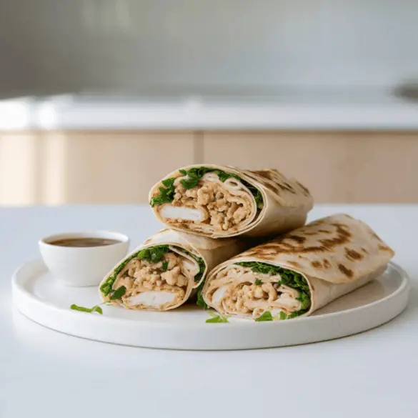 Cheesy Garlic Chicken Wraps