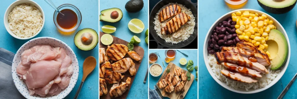 Honey Chipotle Chicken Rice Bowls