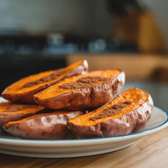 Easy Cinnamon Maple Roasted Sweet Potatoes