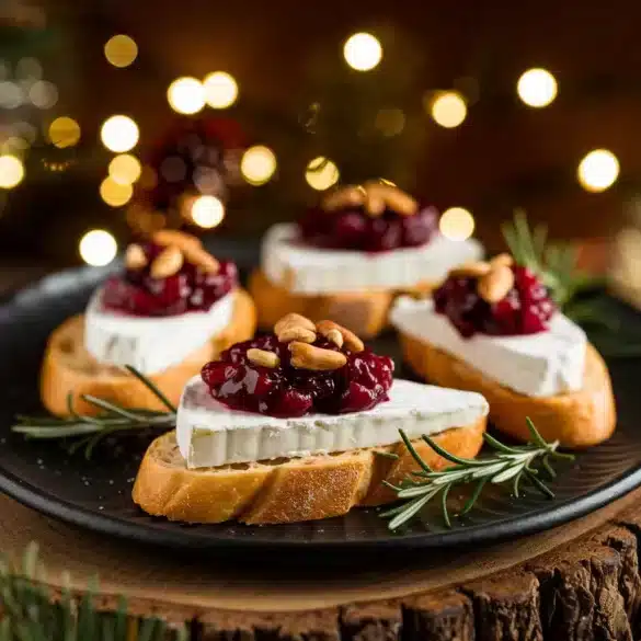 Cranberry and Brie Crostini