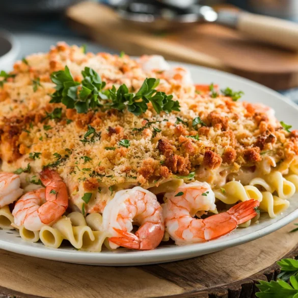 Shrimp Scampi Pasta Bake