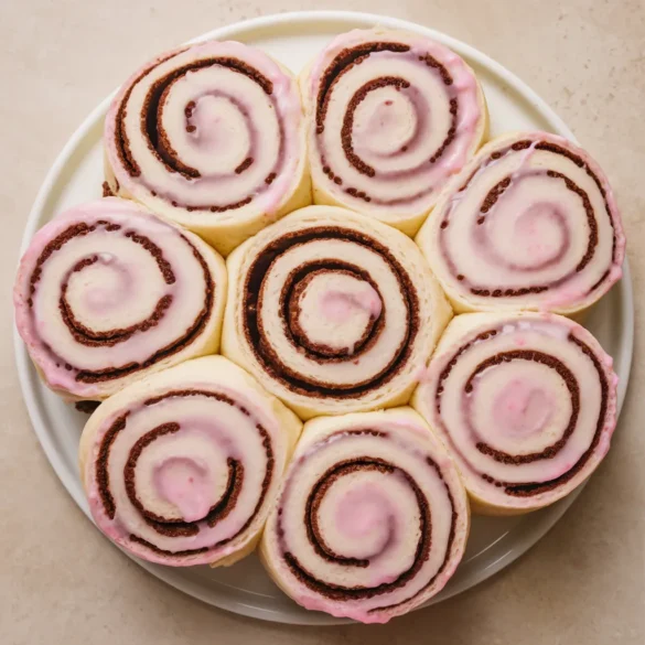 Pink Velvet Cinnamon Rolls