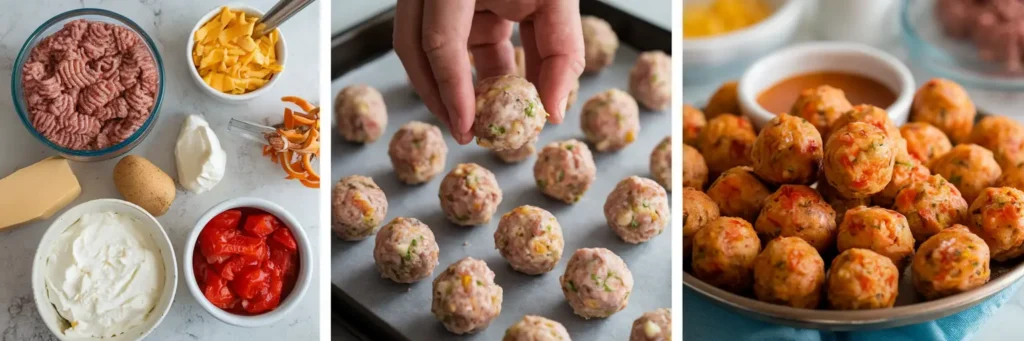 Rotel Cream Cheese Sausage Balls