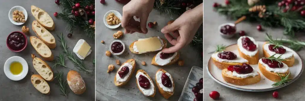 Cranberry and Brie Crostini