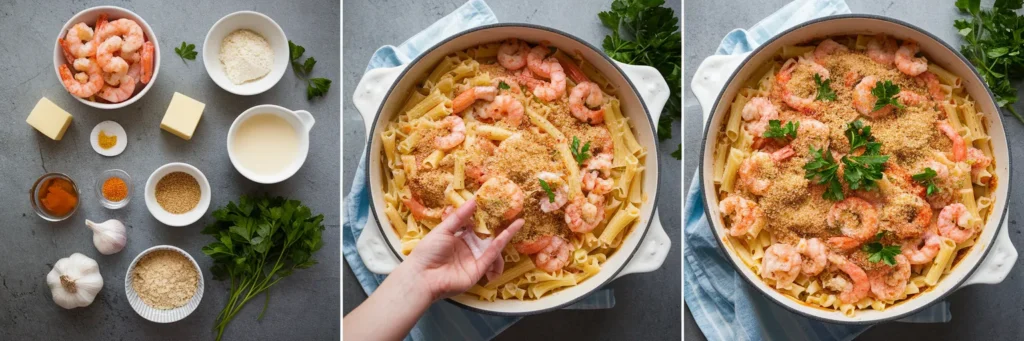 Shrimp Scampi Pasta Bake